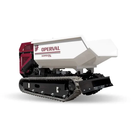 Dumper radiocomandato P24 trasporta materiali pesanti in un grande cantiere edile