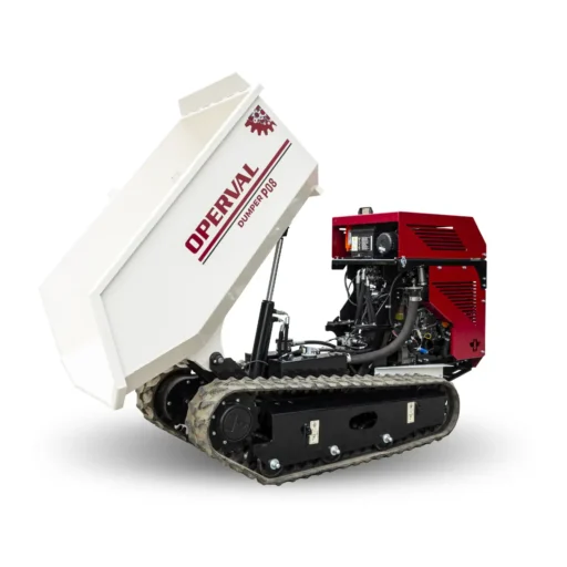 Dumper radiocomandato P24 trasporta materiali pesanti in un grande cantiere edile