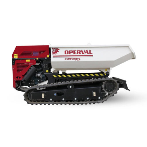 Dumper radiocomandato P24 trasporta materiali pesanti in un grande cantiere edile