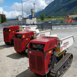 motocarriola cingolata per trasporto materiali