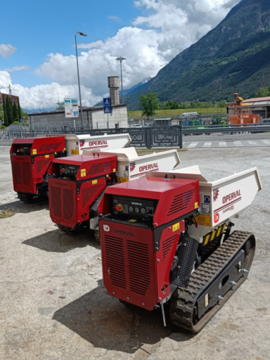 motocarriola cingolata per trasporto materiali